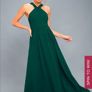 Forest Green Lulus bridesmaid Dress